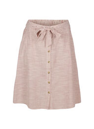 Stribet nederdel med lommer i bomuld, Dry Rose Stripe