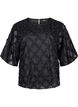 Bluse med harlequin mønster, Black, Packshot image number 0