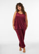 L&oslash;se bukser i velour, R&oslash;d, Model image number 1
