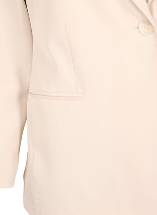 FLASH - Enkel blazer med knap, Pumice Stone, Packshot image number 3