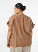 Viskosebluse med knapper og struktur, Brun, Model image number 2
