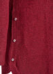 Lang strikbluse med kugleknapper, M&oslash;rk Bordeaux, Packshot image number 3