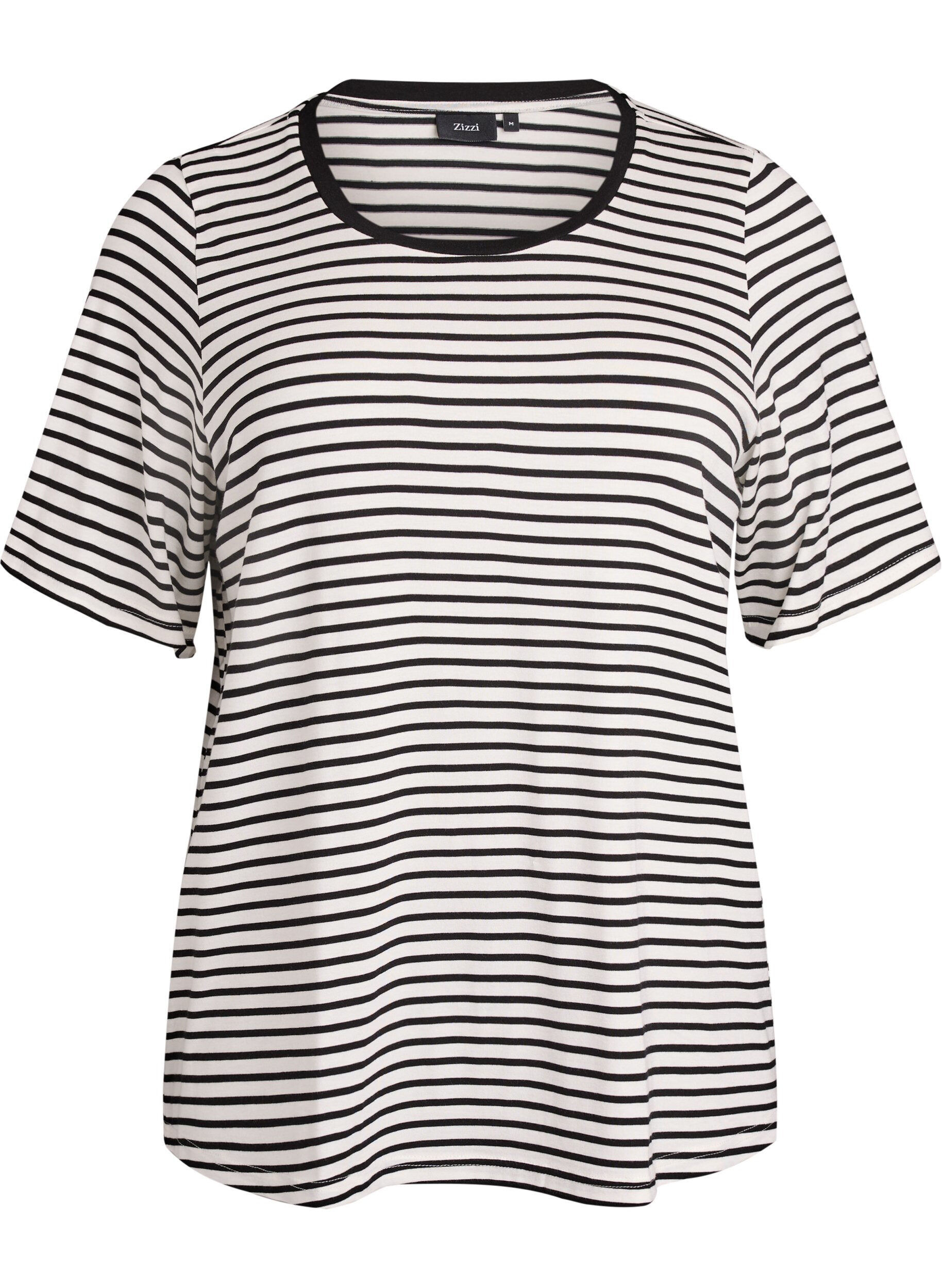 T-shirt med TENCEL&trade; Lyocell og striber