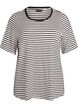 T-shirt med TENCEL&trade; Lyocell og striber, Hvid, Packshot image number 0