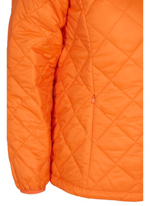 Quiltet letvægts jakke med lynlås og lommer , Mandarin Orange, Packshot image number 3