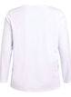 Basis jerseybluse med lange &aelig;rmer, Hvid, Packshot image number 1