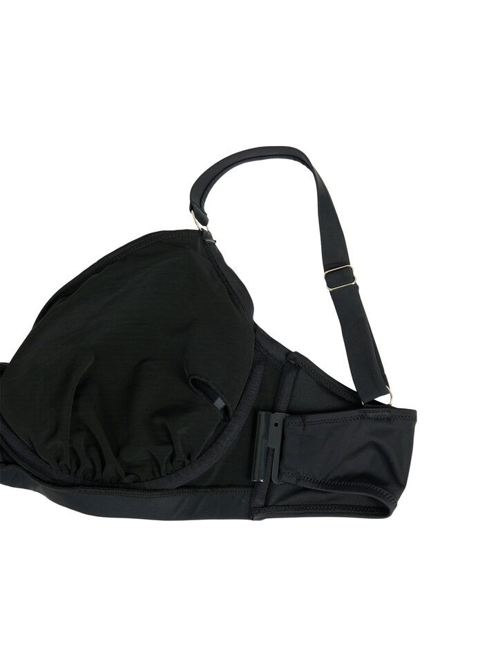 Bikini b&oslash;jle bh med draperinger, Sort, Packshot image number 3