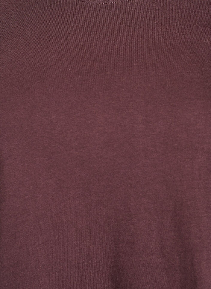 Basis t-shirt i bomuld med rund hals, Brun, Packshot image number 2