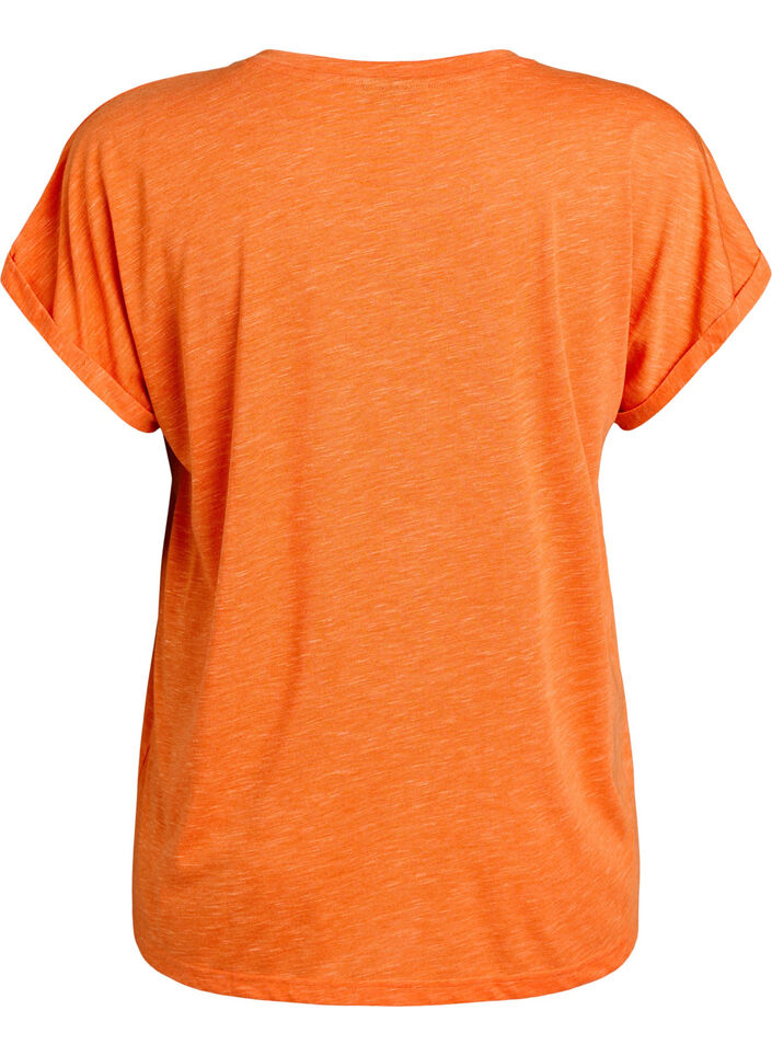 L&oslash;s tr&aelig;nings t-shirt med korte &aelig;rmer, Orange, Packshot image number 1