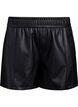 Løse shorts i imiteret læder med elastisk linning, Sort, Packshot image number 0