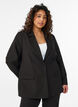 Klassisk blazer med knaplukning, Sort, Model image number 0