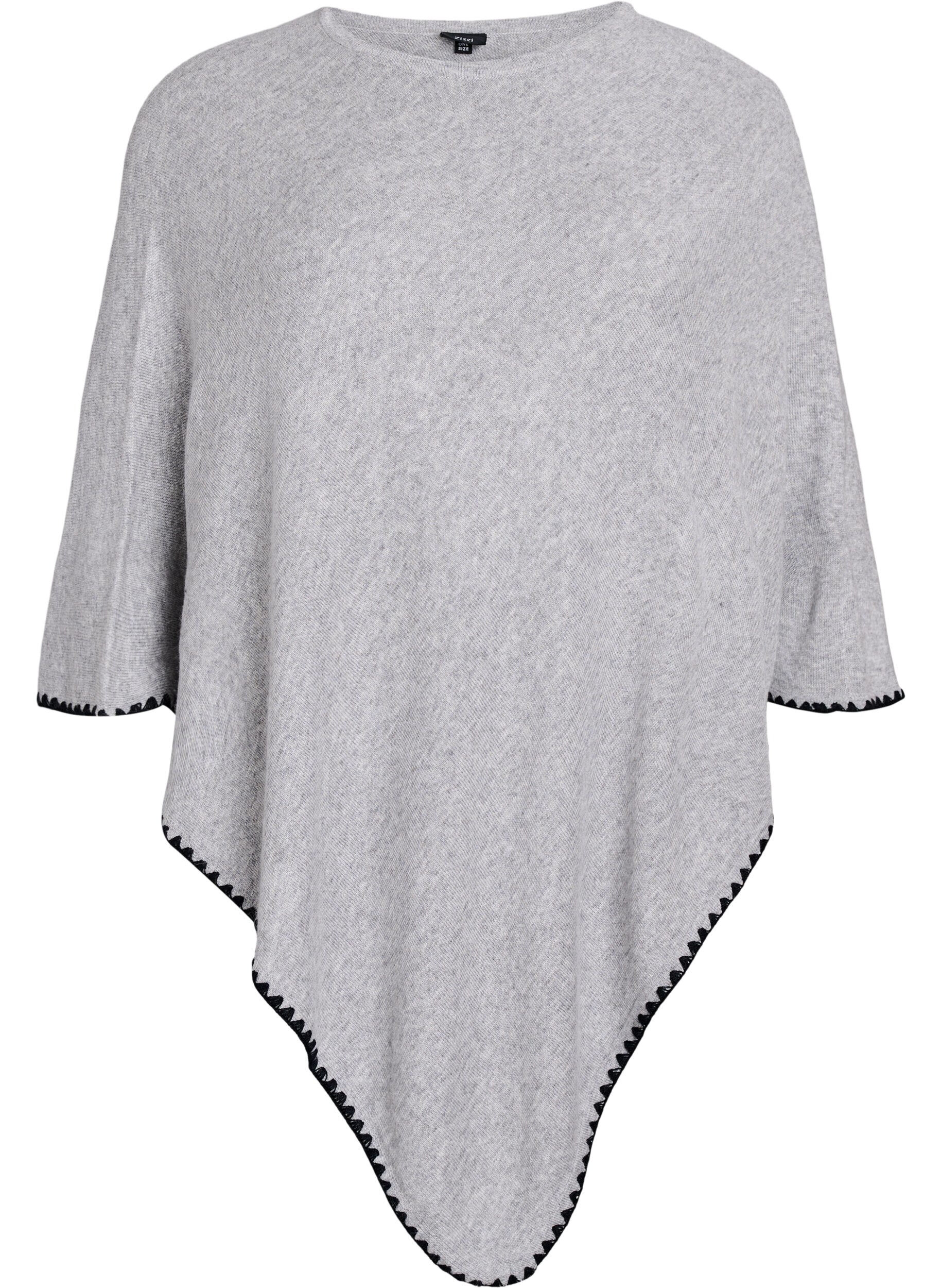 Finstrikket poncho
