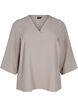 Bluse med 3/4 &aelig;rmer, Beige, Packshot image number 0