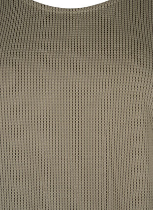 A-formet bluse med tekstur, Greige, Packshot image number 2