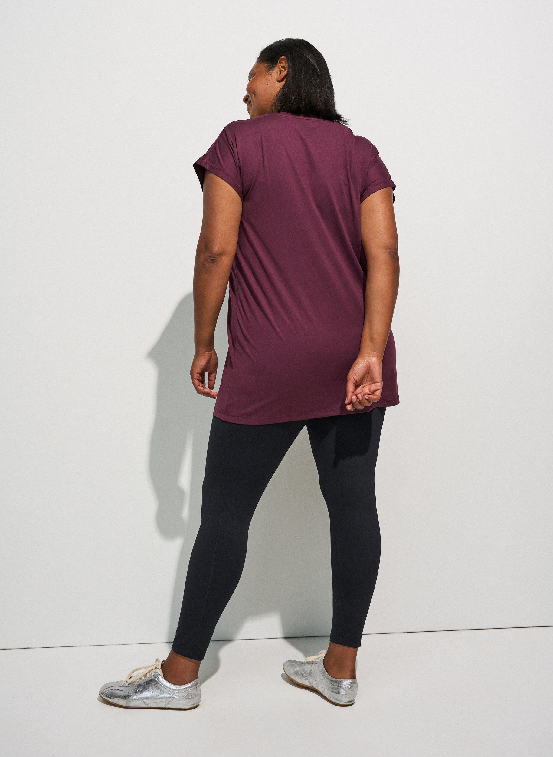 ZizziLang tr&aelig;nings t-shirt, R&oslash;d, Model image number 2