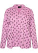 Bomulds pyjamas-skjorte med brystlomme, Lyser&oslash;d, Packshot image number 0