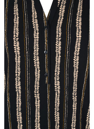 Printet bluse med korte ærmer, Graphic Stripe, Packshot image number 2