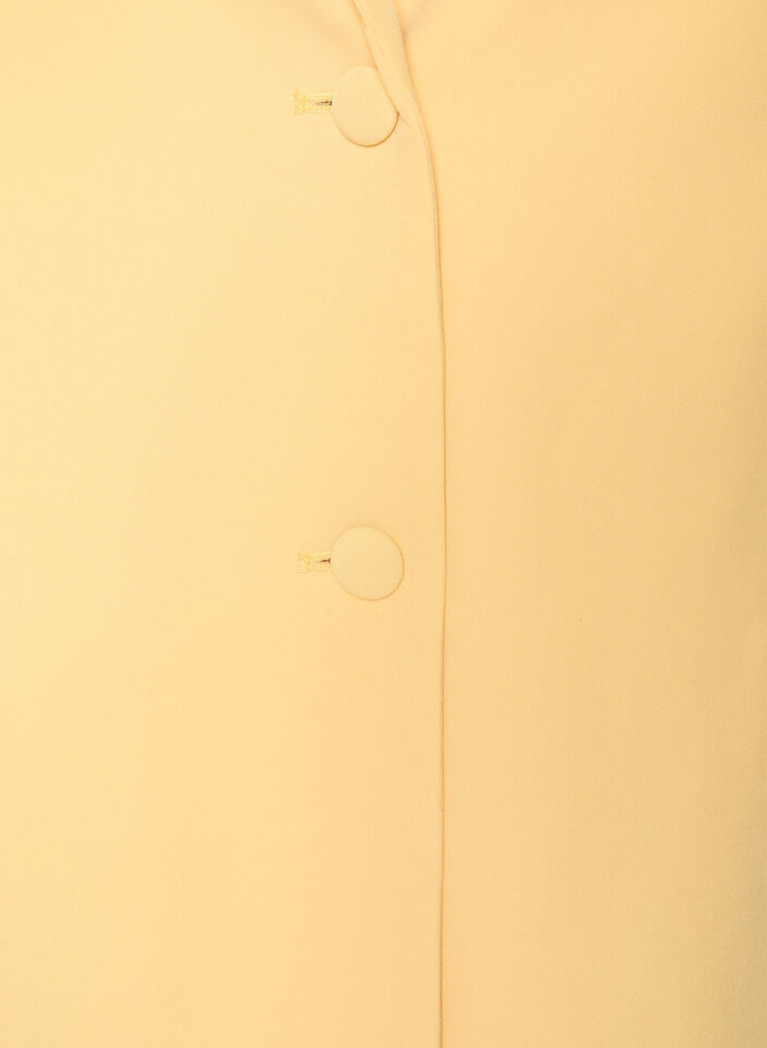 Klassisk blazer med knaplukning, Gul, Packshot image number 2