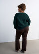 Strikbluse med glittersl&oslash;jfe, Gr&oslash;n, Model image number 2