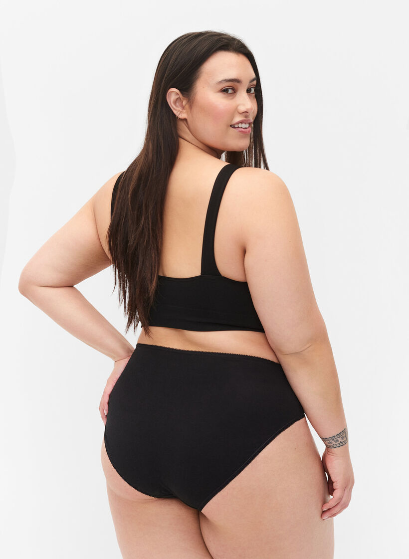 5-pak bomulds trusse med regulær talje, Black, Model image number 1