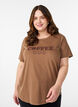 T-shirt med motiv, Brun, Model image number 0
