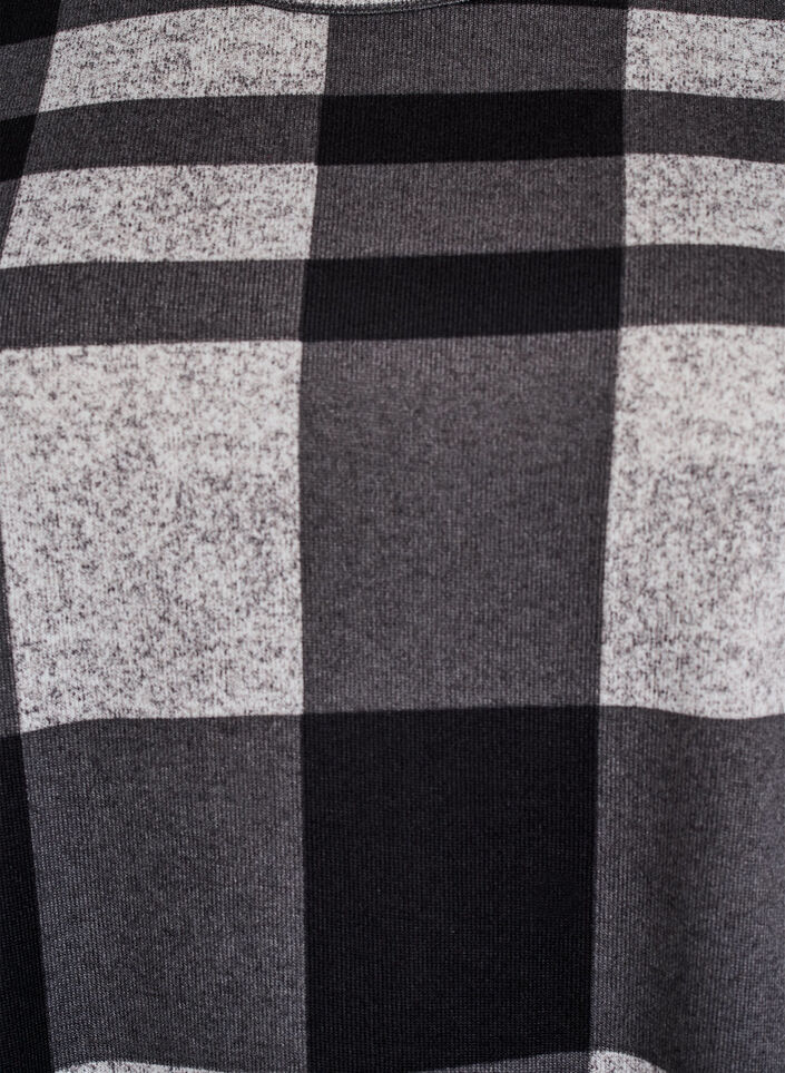 Mønstret bluse med lange ærmer, Grå, Packshot image number 2