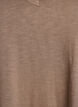 Kort&aelig;rmet basis t-shirt med v-hals, Brun, Packshot image number 2