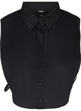 Løs skjorte krave med sten , Black, Packshot image number 0