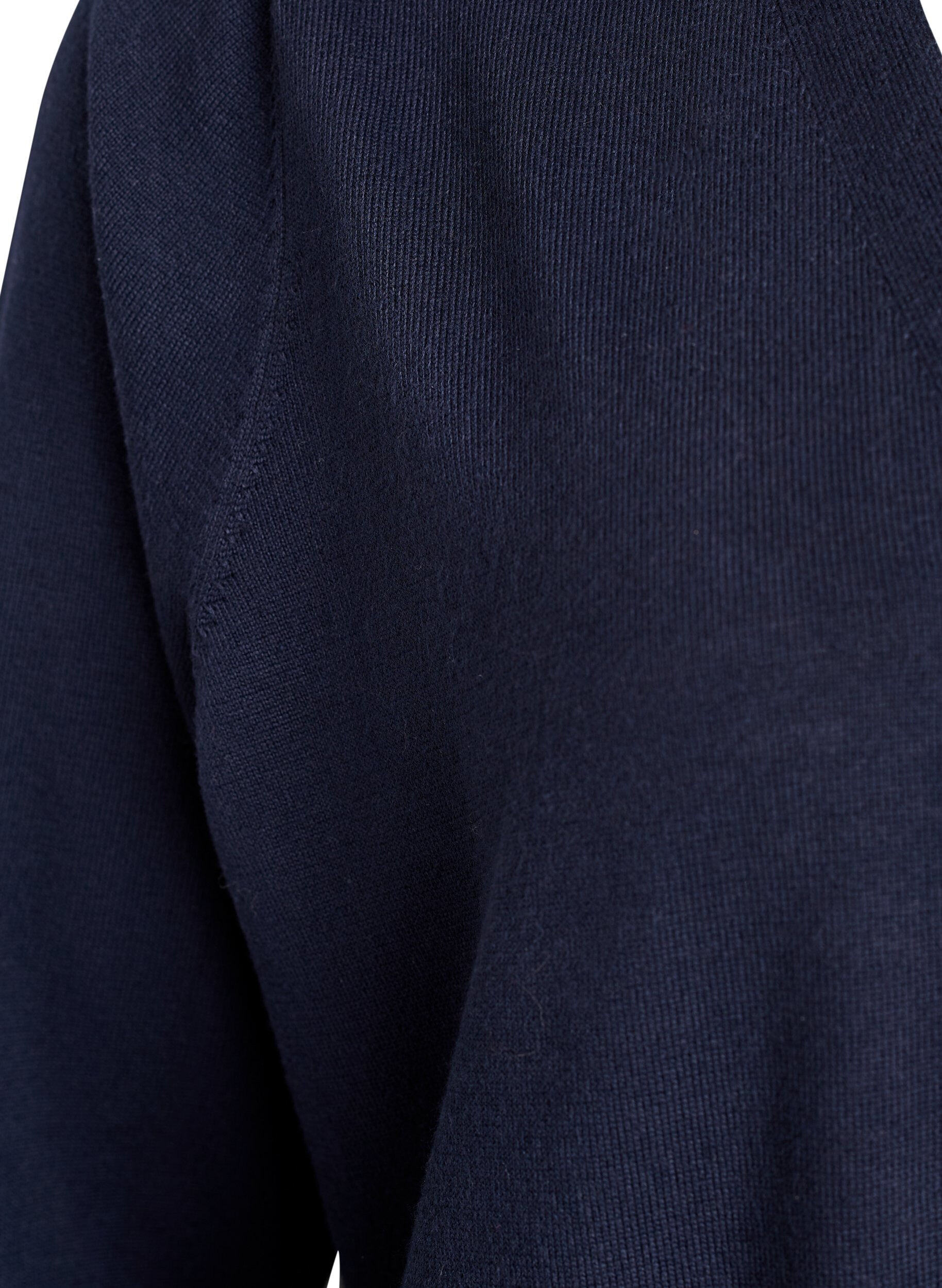 ZizziLang, &aring;ben cardigan med lommer, Bl&aring;, Packshot image number 3