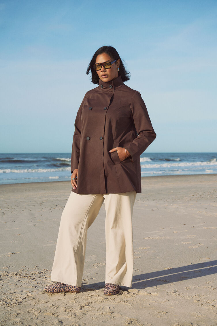 Vandafvisende for&aring;rsjakke i brun, , Model