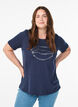 T-shirt med motiv, Bl&aring;, Model image number 0