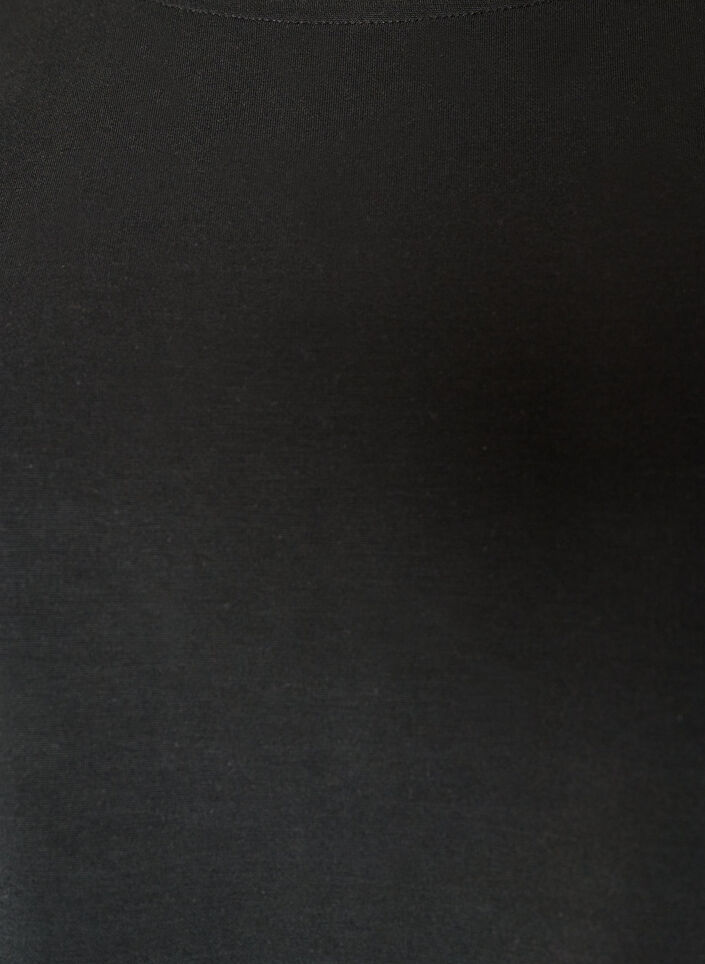 Bluse med mesh&aelig;rmer og blondekant, Sort, Packshot image number 2