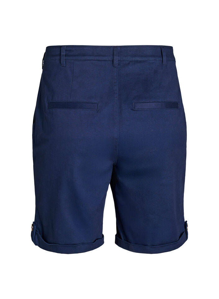 Chino shorts med lommer, Blå, Packshot image number 1