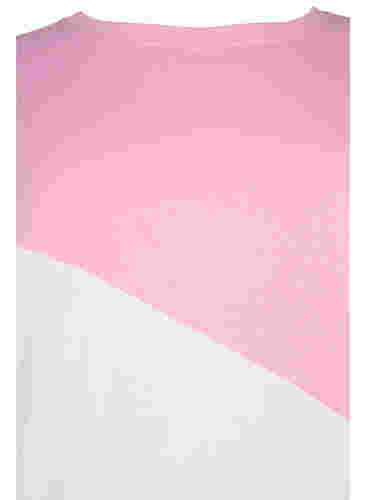 Sweatshirt med color-block, C. Pink C. Blocking, Packshot image number 2