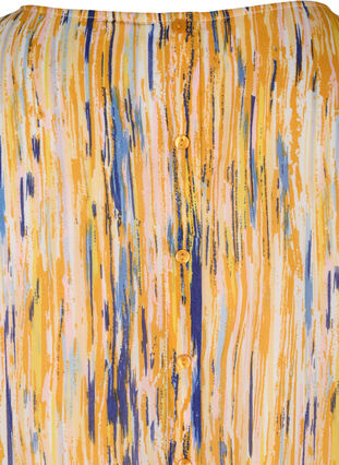 Langærmet viskose tunika med print, Apricot AOP, Packshot image number 3