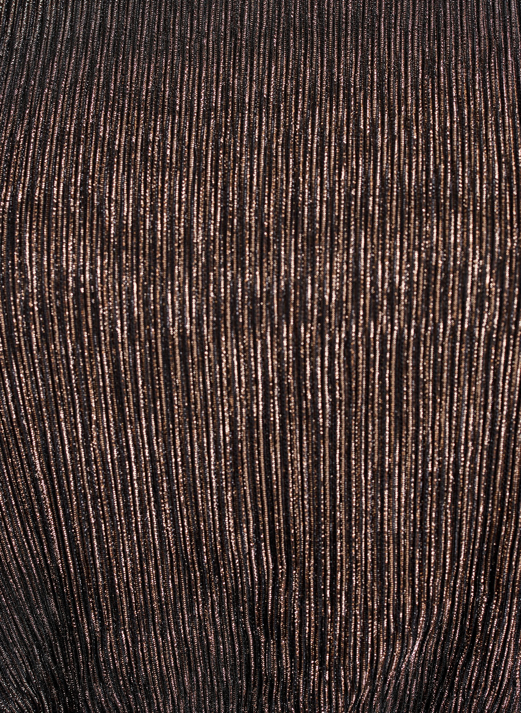 Zizzi Kort kjole med glitterstriber og lange &aelig;rmer, Sort, Packshot image number 2