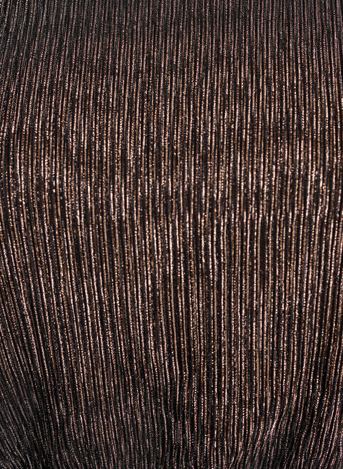 Kort kjole med glitterstriber og lange ærmer, Sort, Packshot image number 2