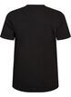 T-shirt i bomuld med tekstprint, Sort, Packshot image number 1