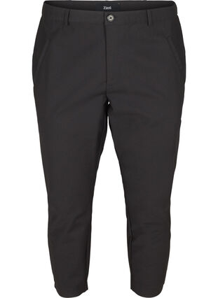 Klassiske bukser med 7/8 længde, Black, Packshot image number 0