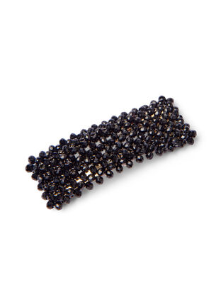 Hårspænde med sorte perler, Black, Packshot image number 0