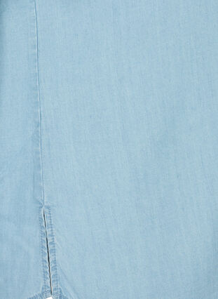 Kortærmet skjorte i lyocell (TENCEL™), Light blue denim, Packshot image number 3