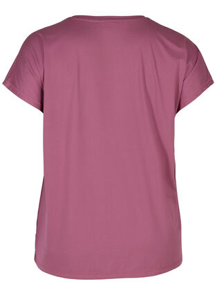 Ensfarvet trænings t-shirt, Grape Nectar , Packshot image number 1