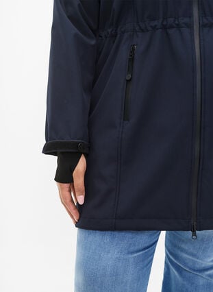 Softshell jakke med aftagelig hætte, Night Sky, Model image number 2