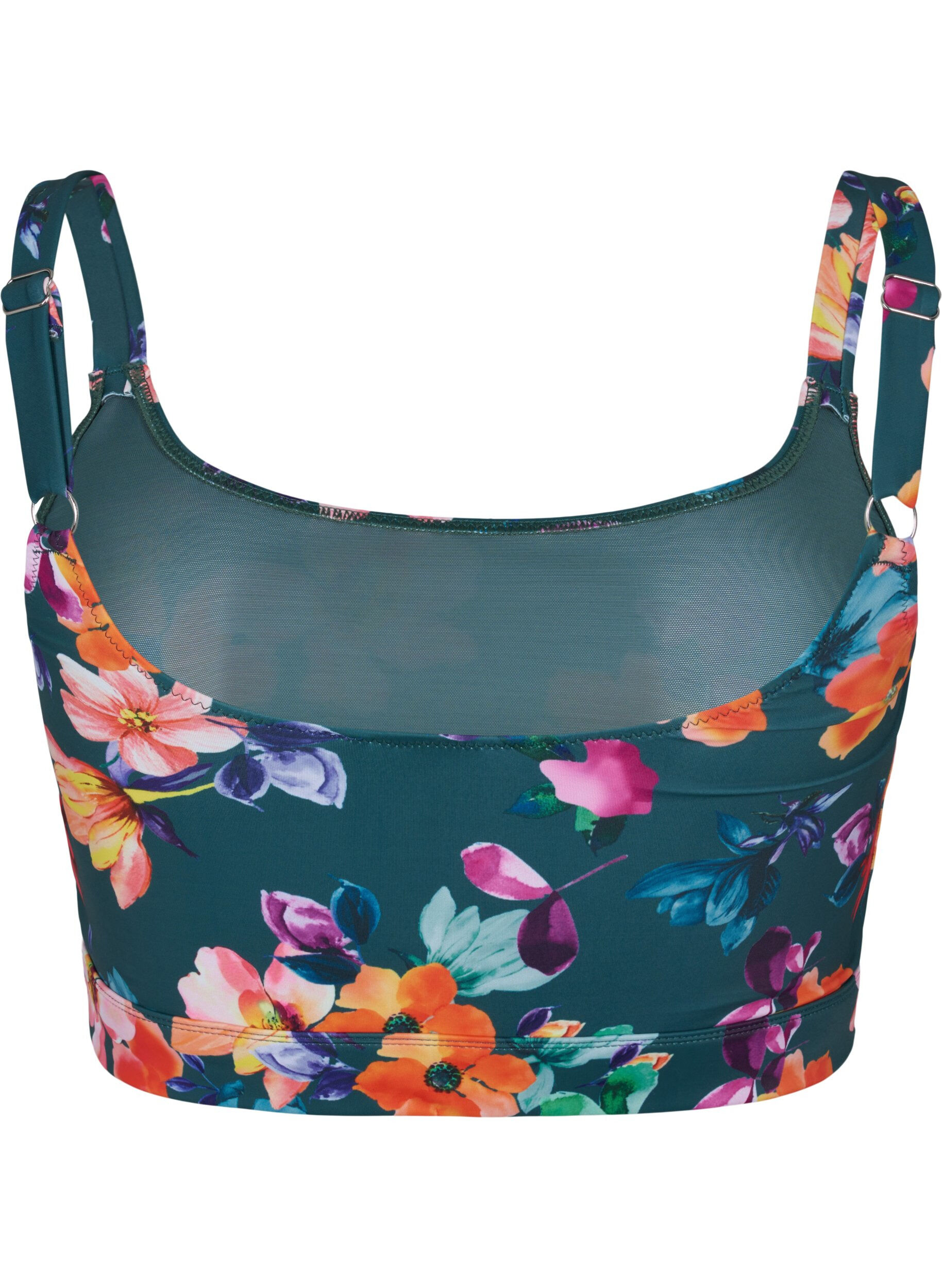 Zizzi Printet bikini top med regulerbare stropper, Meave Print, Packshot image number 1