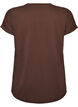 Kort&aelig;rmet t-shirt i bomuldsblanding, Brun, Packshot image number 1