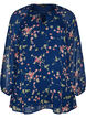 Tunika med blomsterprint og A-form, Bl&aring;, Packshot image number 0