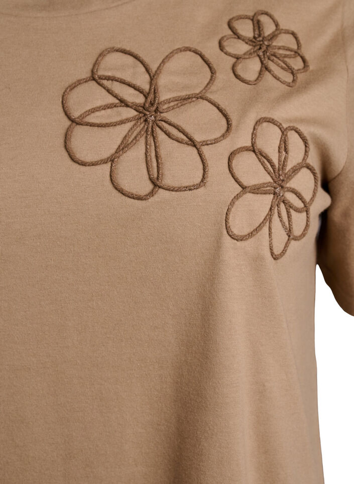 T-shirt med dekorative detaljer , Beige, Packshot image number 2