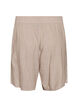 Shorts i h&oslash;r og viskose med h&oslash;j talje, Beige, Packshot image number 1
