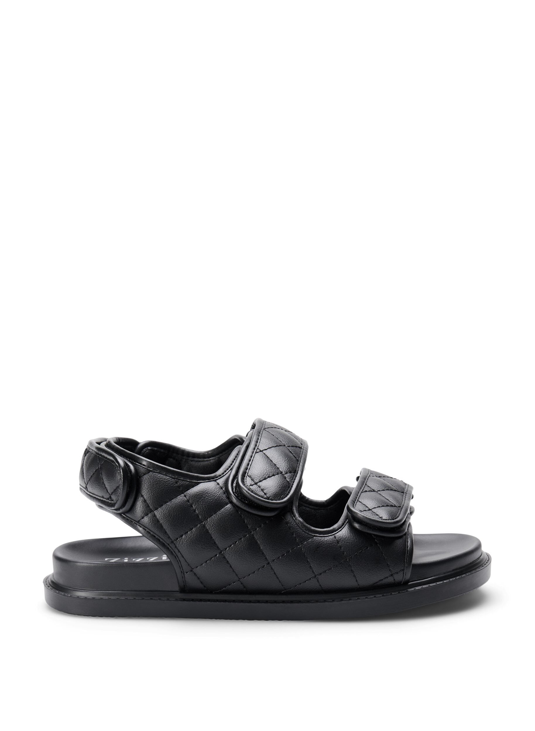 Wide fit - L&aelig;der sandal