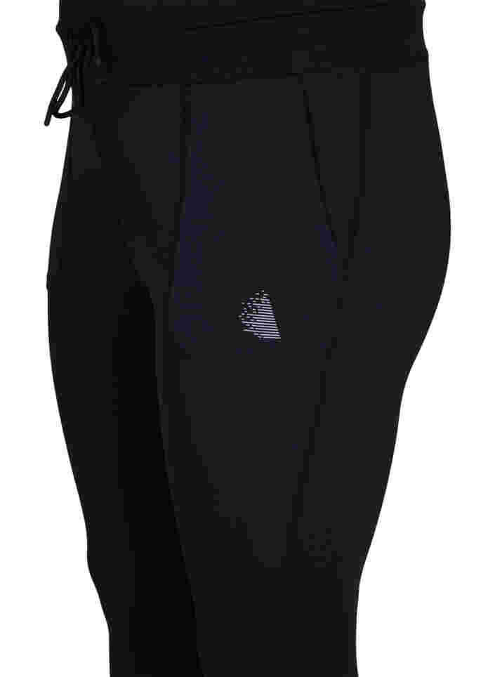 7/8 tights med lommer og justerbar snøre, Black, Packshot image number 2
